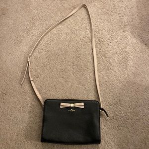 Kate Spade black purse with pink bow